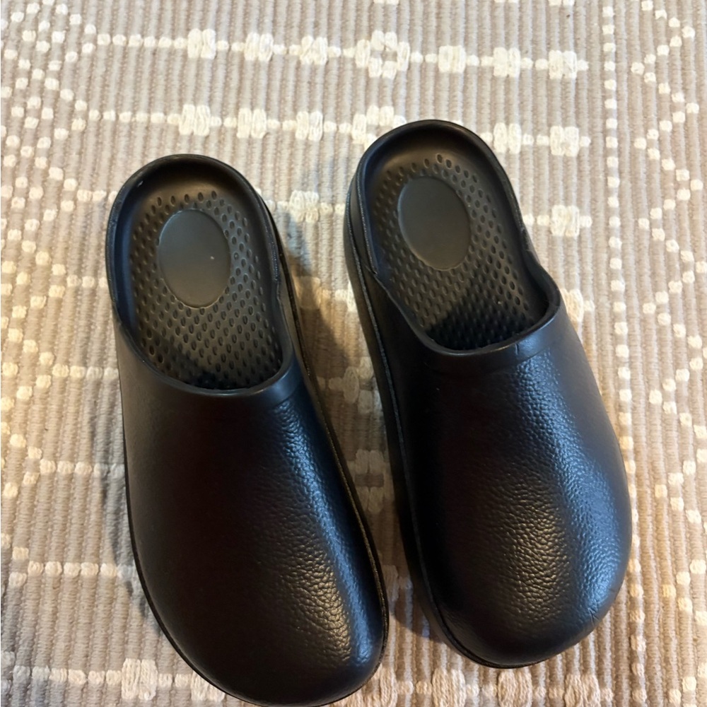 Black Platform Clogs - image 2